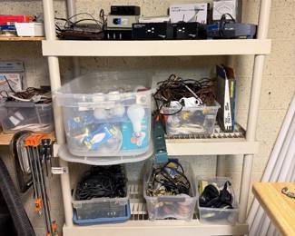 Lightbulbs, Misc Items, Storage Shelves