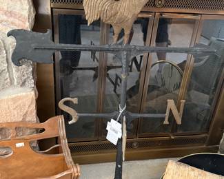 Wrought Iron Rooster Weathervane 