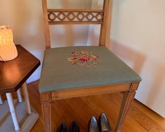 Wooden Chair, Shoes 
