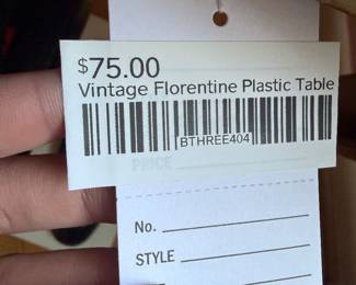 Vintage Florentine Plastic Table 