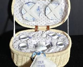 Vintage Delton Miniature Tea Set New in Box