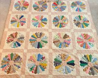 Hand Made Quilt with Pillow Shams