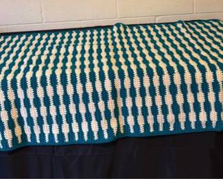 Turquoise Cream Blanket