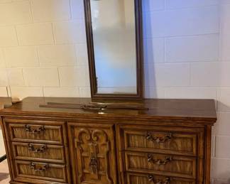 Six Drawer Dresser with Mirror