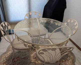 Metal Table Four Chairs