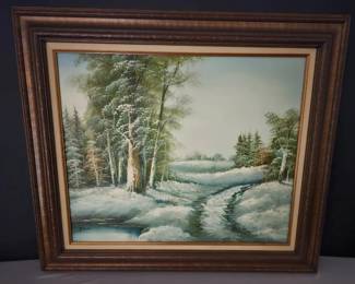 Framed Oil On Canvas by TIGER.