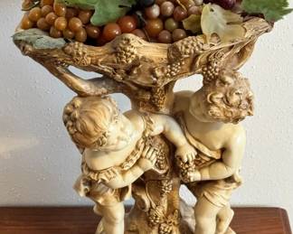 Vintage Chalkware Centerpiece Statue
