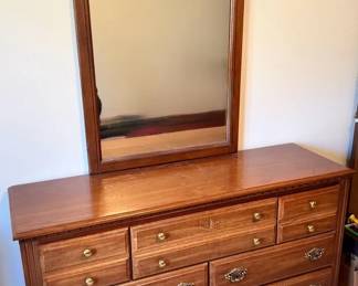Broyhill Seven Drawer Dresser With Mirrors