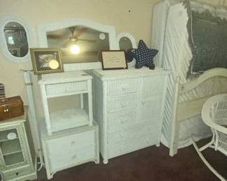 WICKER BEDROOM OUTFIT!