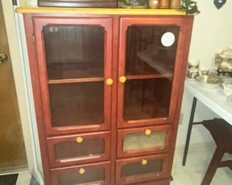 WONDERFUL RED KITCHEN DISPLAY CABINET