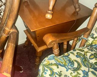 TELL CITY "DOUGH BOX" END TABLE