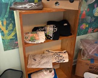 Wooden Shelf, Clothing, Shoe Collection