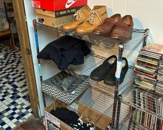 Shoe Collection, Metal Shelves 