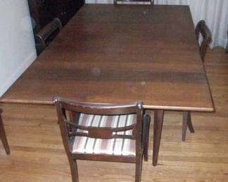 Ed Mathis Homemade Walnut Table & Chairs