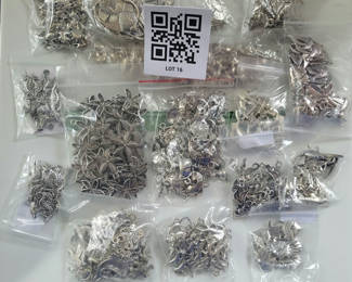 Lot 16: Assorted silver-tone metal charms and pendants