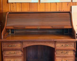 Mahogany Roll Top Desk