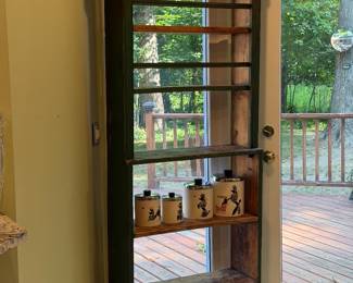 Primitive Country Wooden Open Bookcase