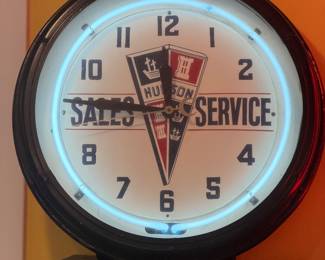 Rare Hudson Sales & Service Advertising Clock