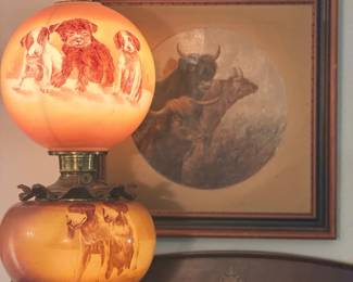 Antique Victorian Banquet Oil Lamp