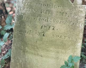 Antique 1817 Barnard Wills Carved Stone Gravestone