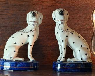 Pair of Vintage Made in England Ceramic Dalmatian Figurines