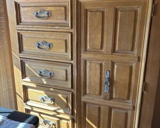 Tall Light Oak Dresser