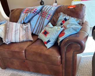 Leather Love Seat
