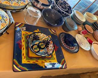 Talavera type dishes