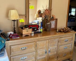 Low Dresser w/ mirror light oak