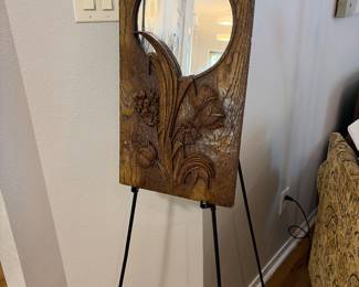 Zambia made teak mirror- it’s a conversation piece for sure