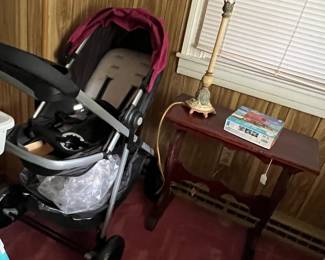 Lamp, Small Side Table Stroller