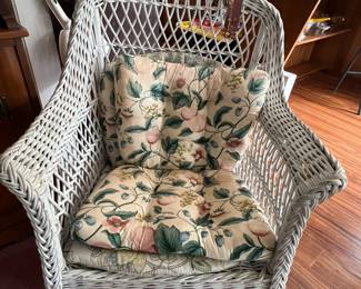 White Wicker Chair/Rocker