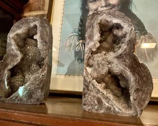 Beautiful Geode Bookends