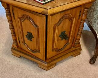 Vintage hexagon storage End Table
