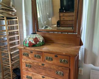 Antique Victorian style dresser with mirror
