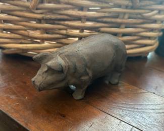 Cast iron pig figure