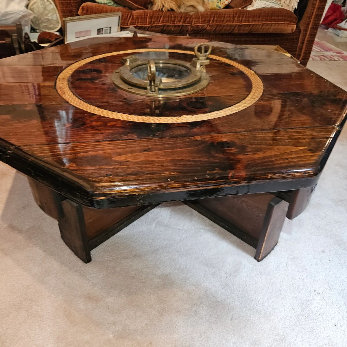 Vintage nautical style coffee table