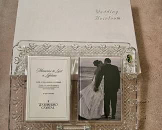 Heavy Waterford Crystal wedding frame