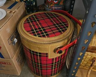 Vintage Metal Picnic Cooler