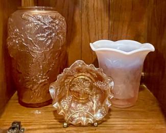 VINTAGE CARNIVAL GLASS, OPALESCENT GLASS