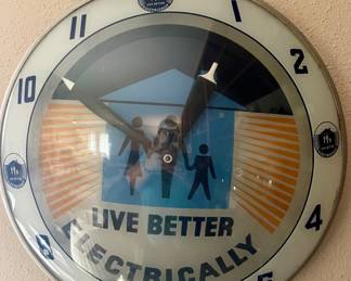 VINTAGE GE DOUBLE BUBBLE CLOCK