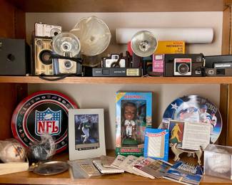 VINTAGE CAMERAS, SPORTS MEMORABILIA