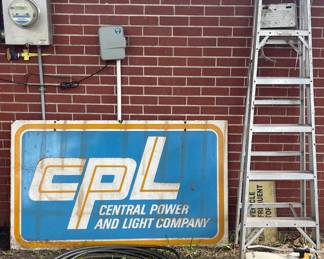PORCELAIN 3’X5’ CPL SIGN, LADDER