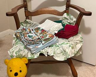 WOOD ARM CHAIR, VINTAGE WINNIE THE POOH