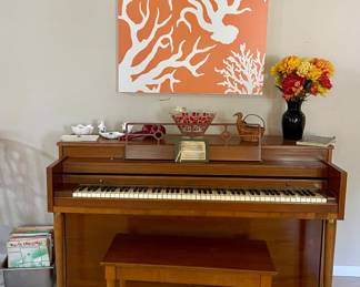 VINTAGE PIANO WITH BENCH