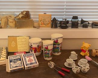 CARDS, DOMINOES AND PENCIL SHARPENERS