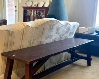VINTAGE PRIMITIVE LOOK WOOD BENCH