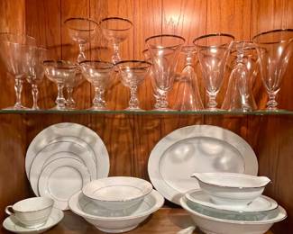 NORITAKE CHINA SET WITH SERVING PIECES