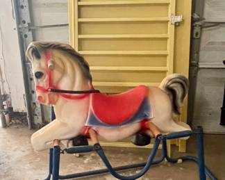 VINTAGE WONDER HORSE, VINTAGE BABY BED