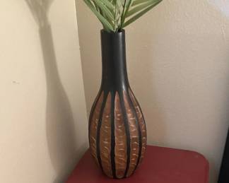 Vase with faux plant